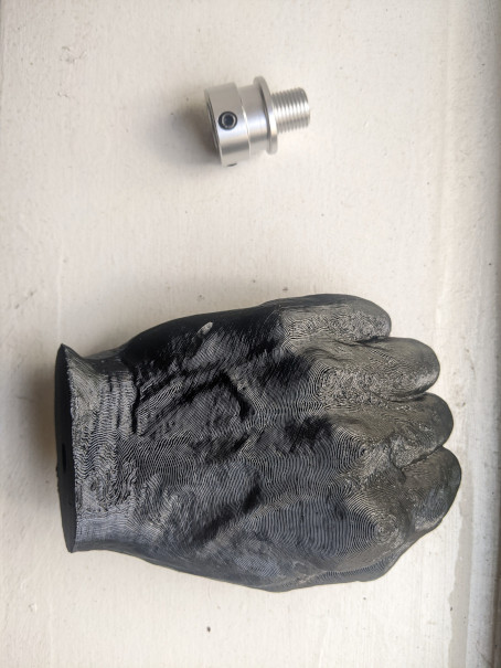 hand and adapter